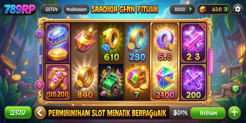 Tampilan menarik dari gameplay Slot di 789RP saat berputar.