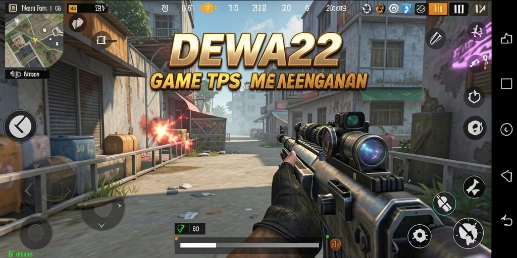 Tampilan gameplay seru dari DEWA22 dalam aksi TPS.